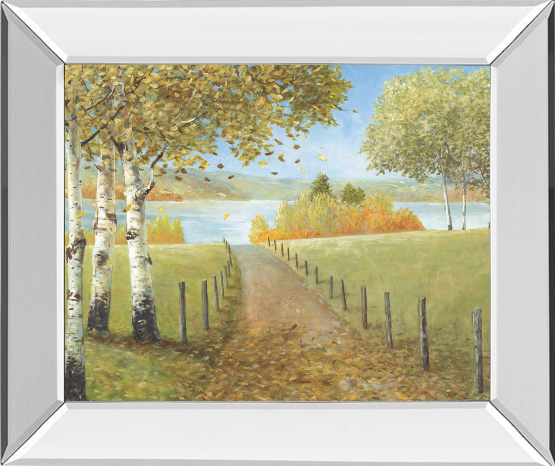 Mirrored Frame Rural Route I  By A. Fisk 22X26 Mirror Frame Print