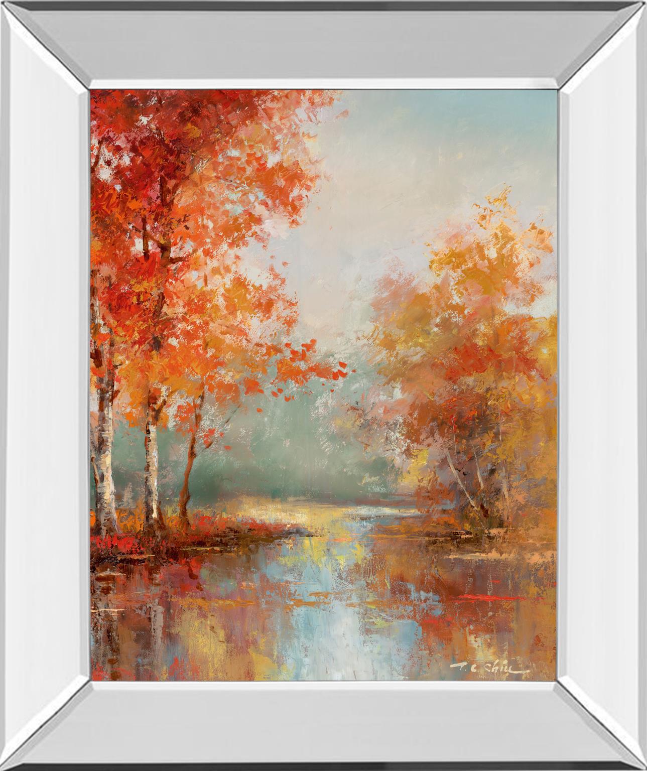 Mirrored Frame Autumns Grace I By T.C Chiu 22X26 Mirror Frame Print