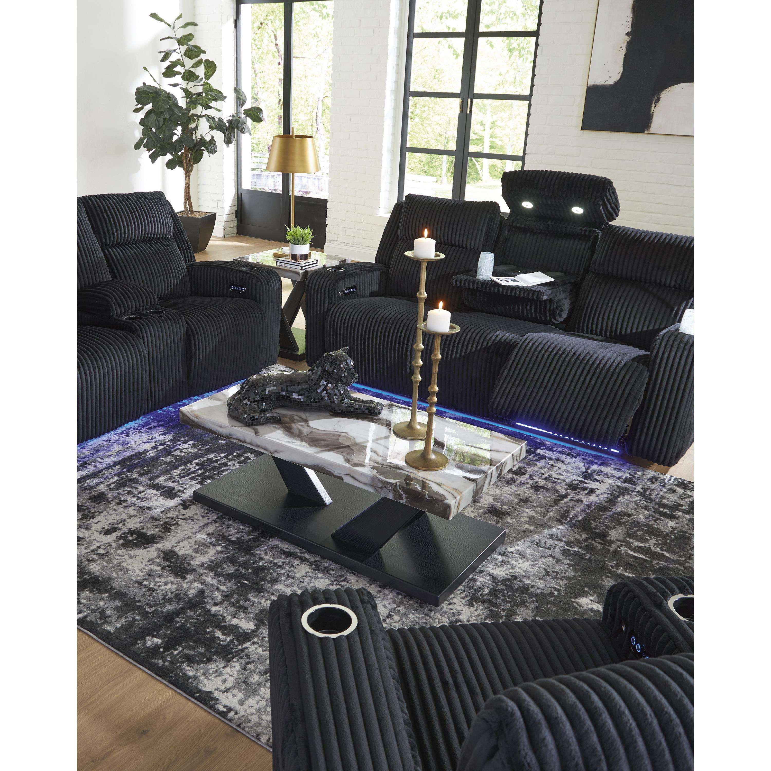 Swipe Modern Furniture Exclusive Design Forest Lake Power Reclining Fabric Sofa PC6420215