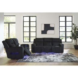 Swipe Furniture Exclusive Design Forest Lake Power Reclining Fabric Loveseat with Console PC6420218