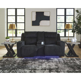 Swipe Furniture Exclusive Design Forest Lake Power Reclining Fabric Loveseat with Console PC6420218