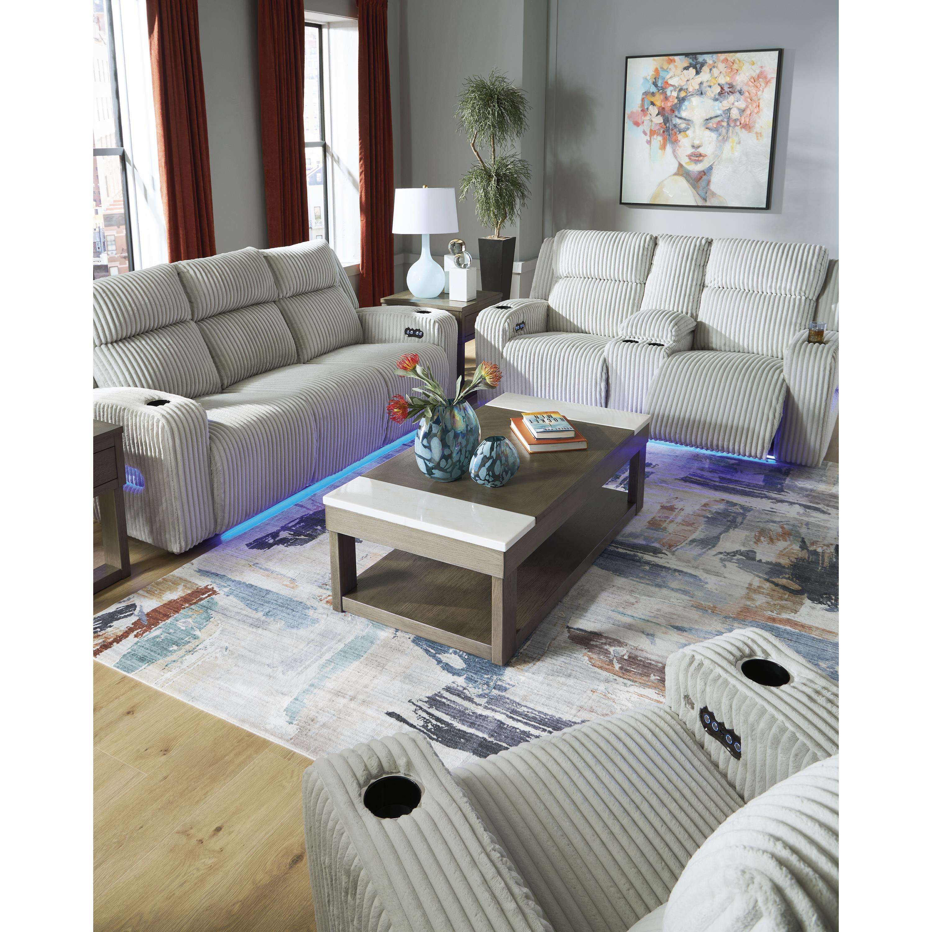 Swipe Furniture Exclusive Design Forest Lake Power Reclining Sofa PC6420315