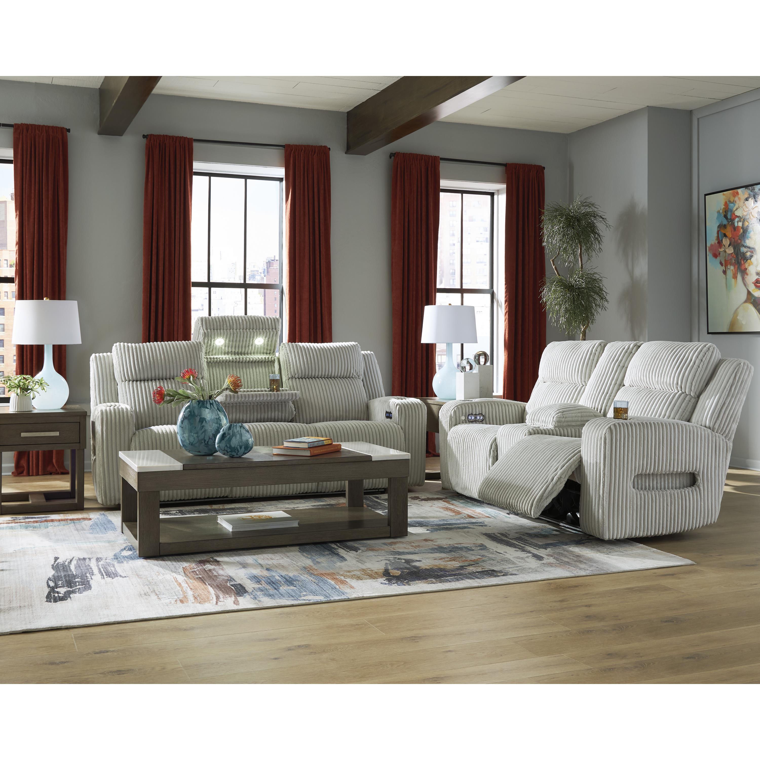 Swipe Furniture Exclusive Design Forest Lake Power Reclining Sofa PC6420315