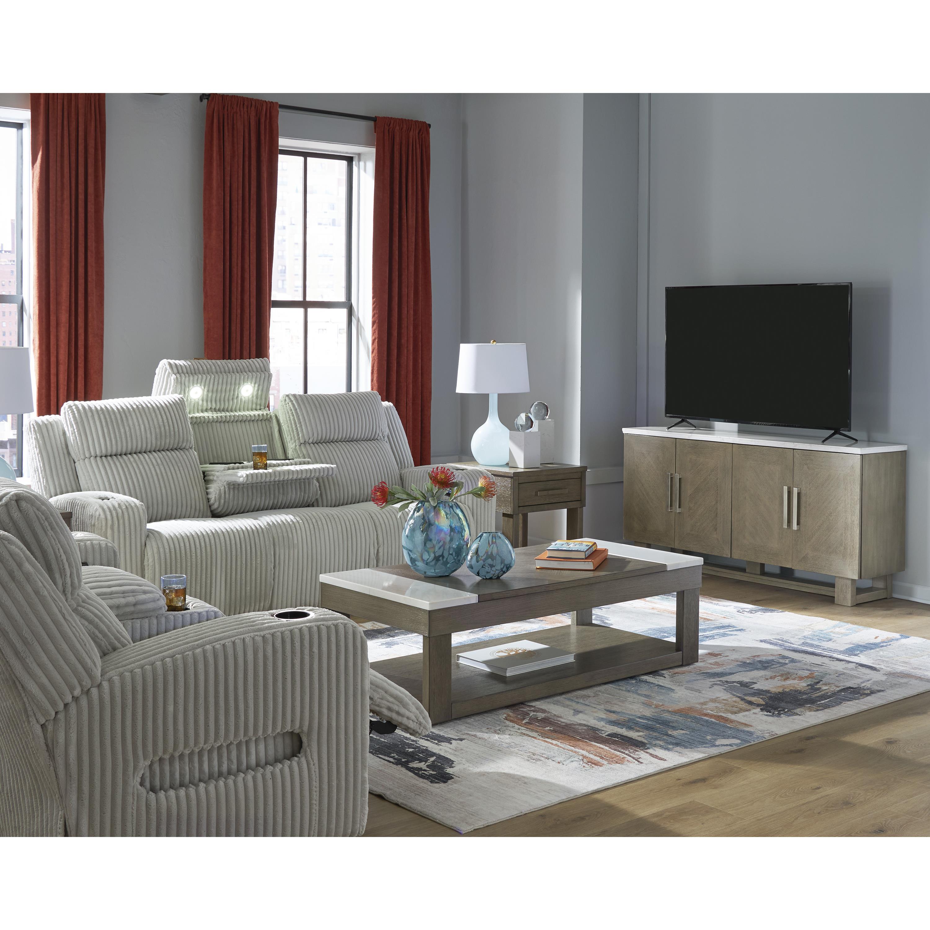 Swipe Furniture Exclusive Design Forest Lake Power Reclining Sofa PC6420315