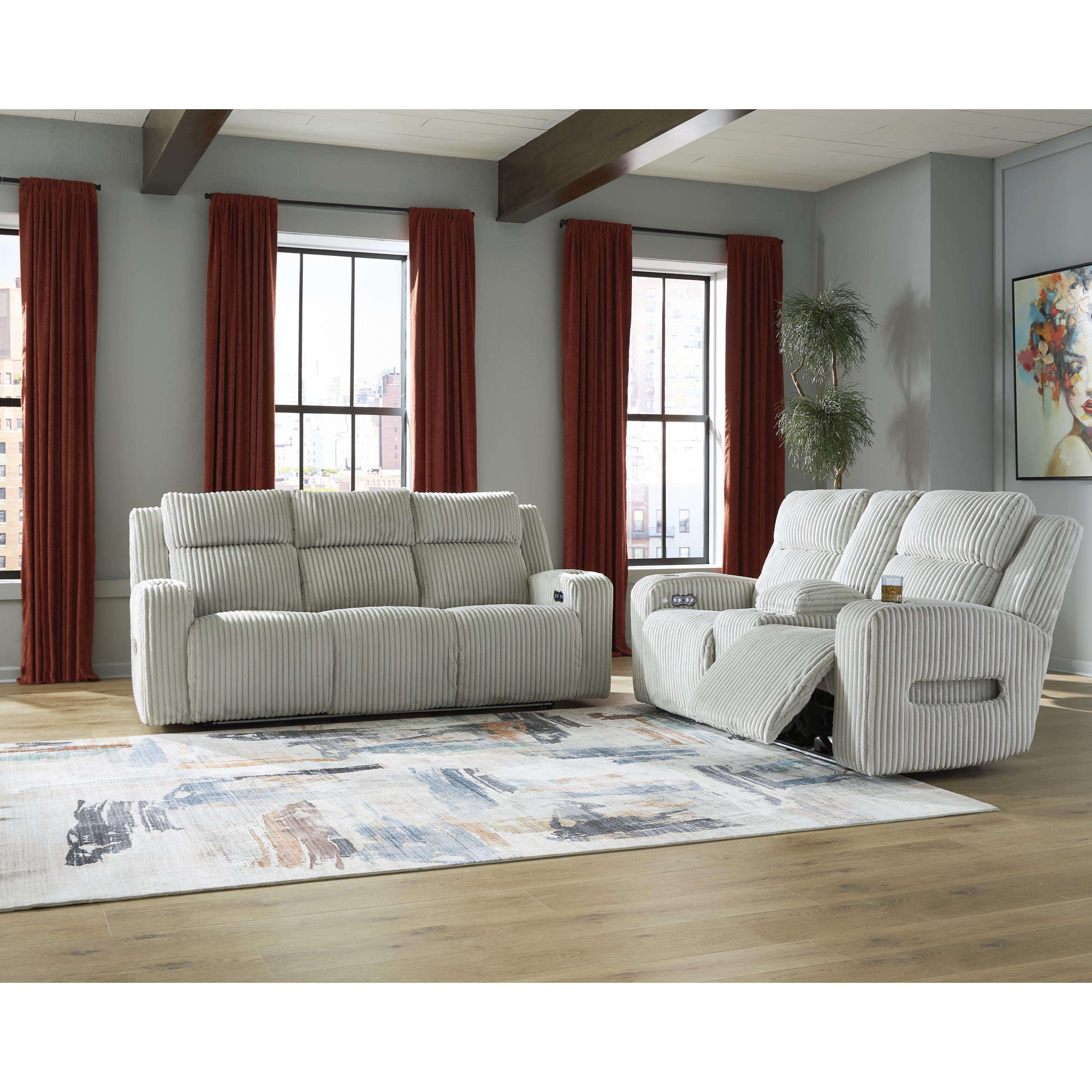 Swipe Furniture Exclusive Design Forest Lake Power Reclining Loveseat with Console PC6420318