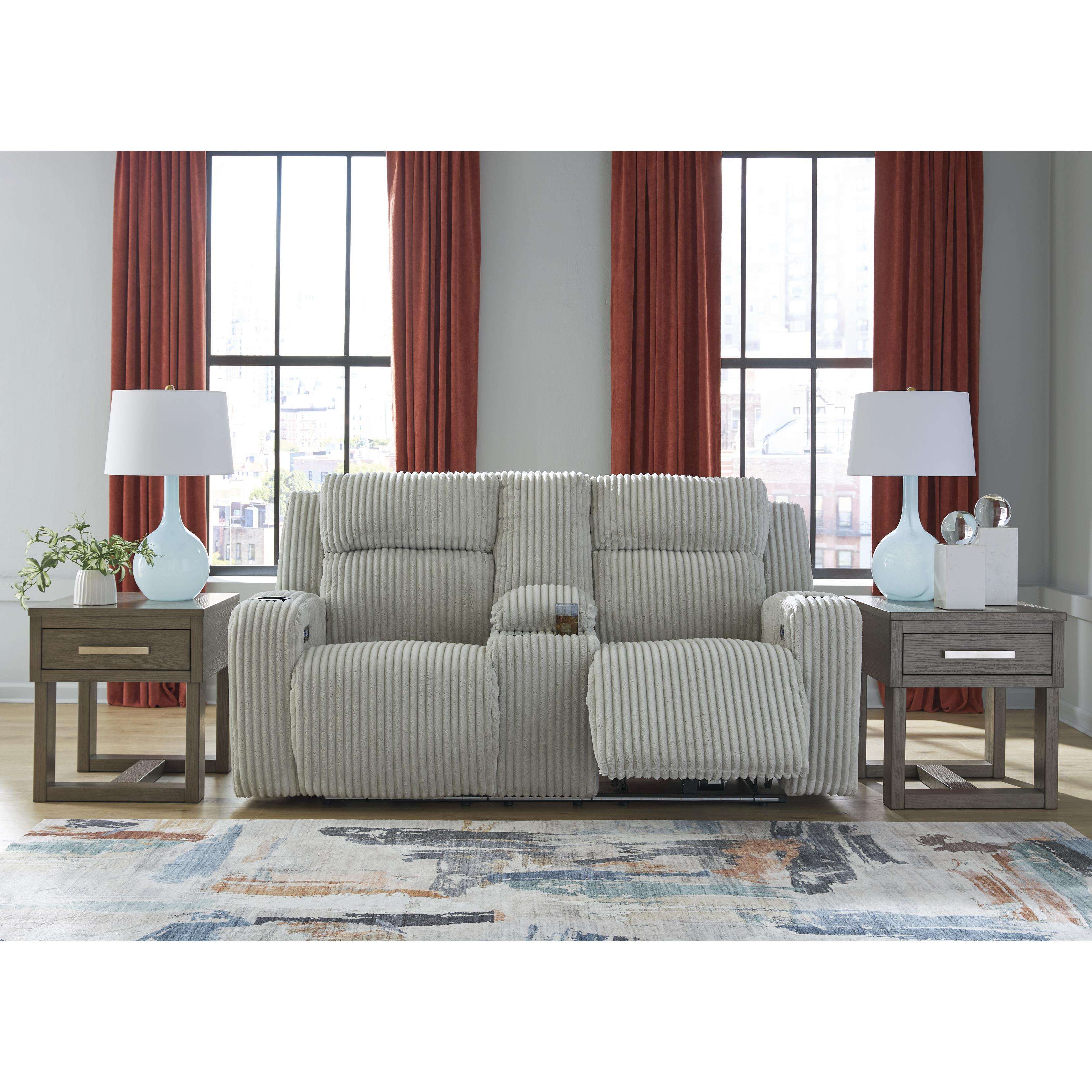 Swipe Furniture Exclusive Design Forest Lake Power Reclining Loveseat with Console PC6420318