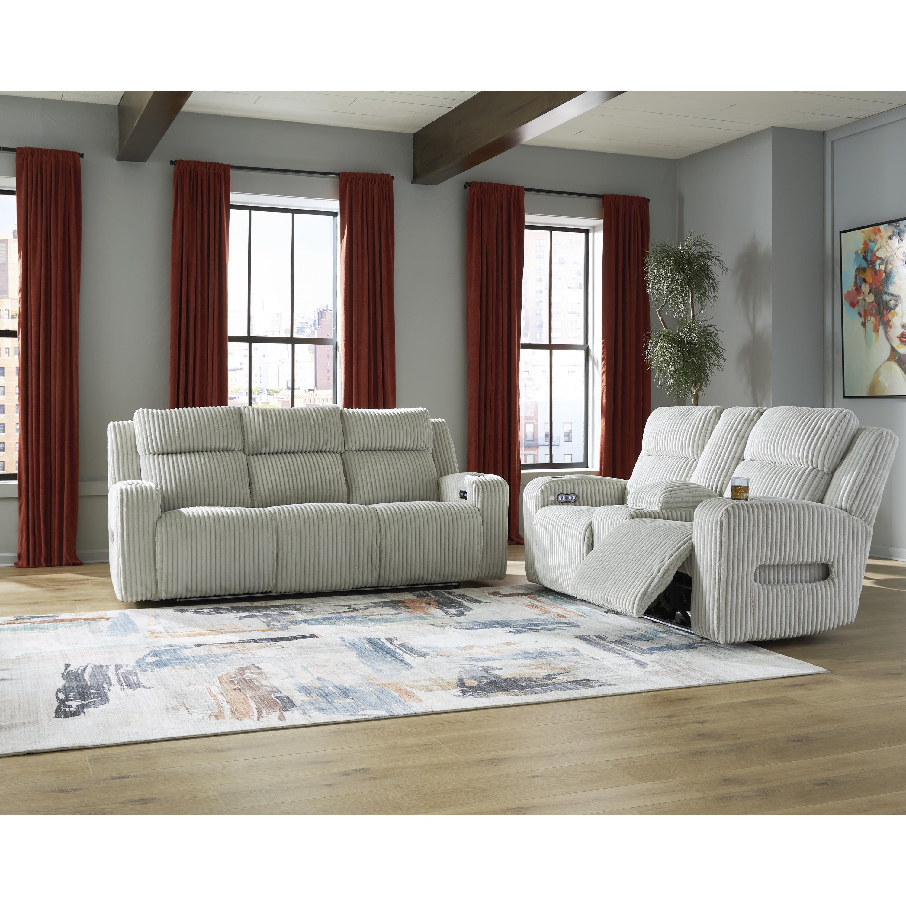 Swipe Furniture Exclusive Design Forest Lake Power Reclining Loveseat with Console PC6420318