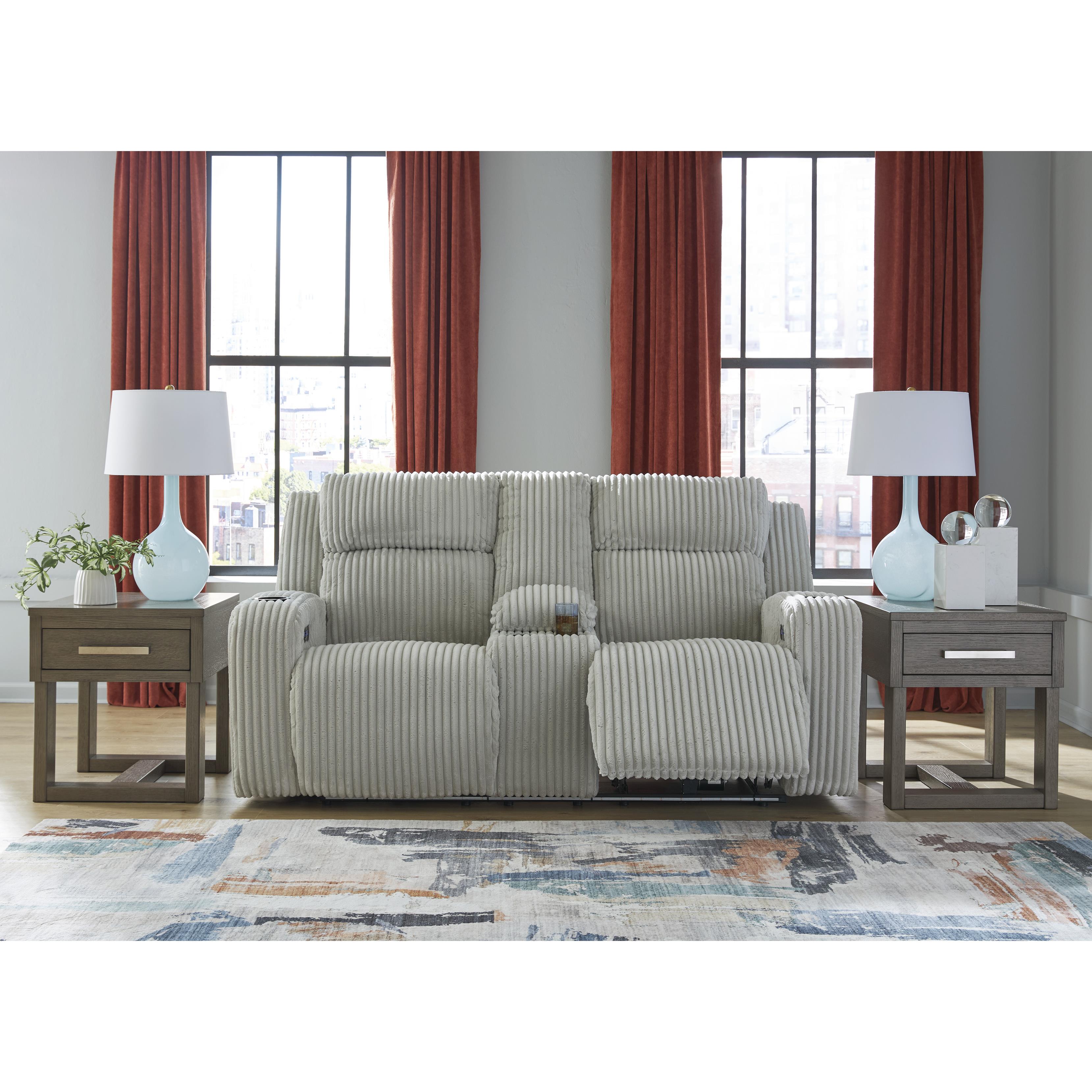 Swipe Furniture Exclusive Design Forest Lake Power Reclining Loveseat with Console PC6420318