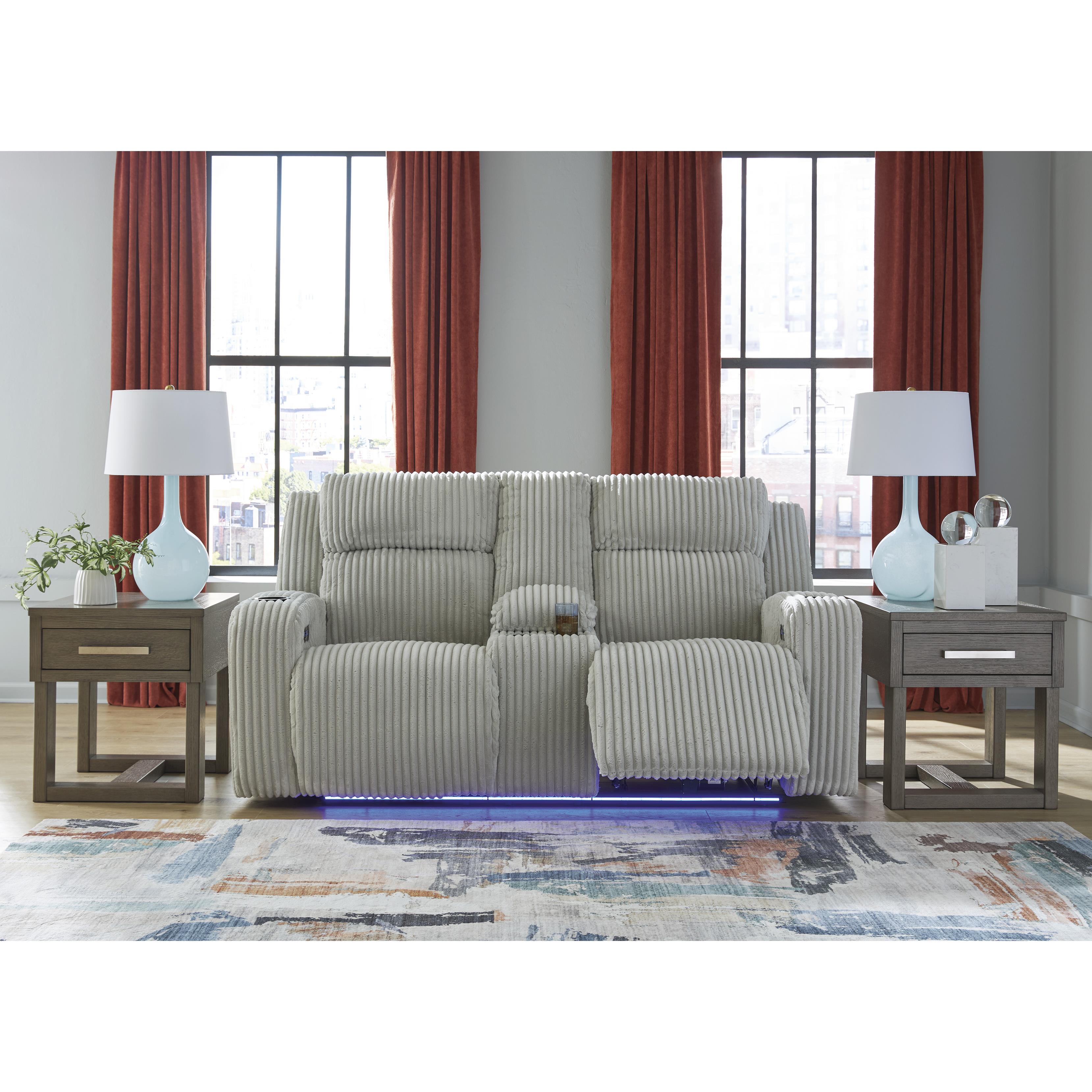Swipe Furniture Exclusive Design Forest Lake Power Reclining Loveseat with Console PC6420318