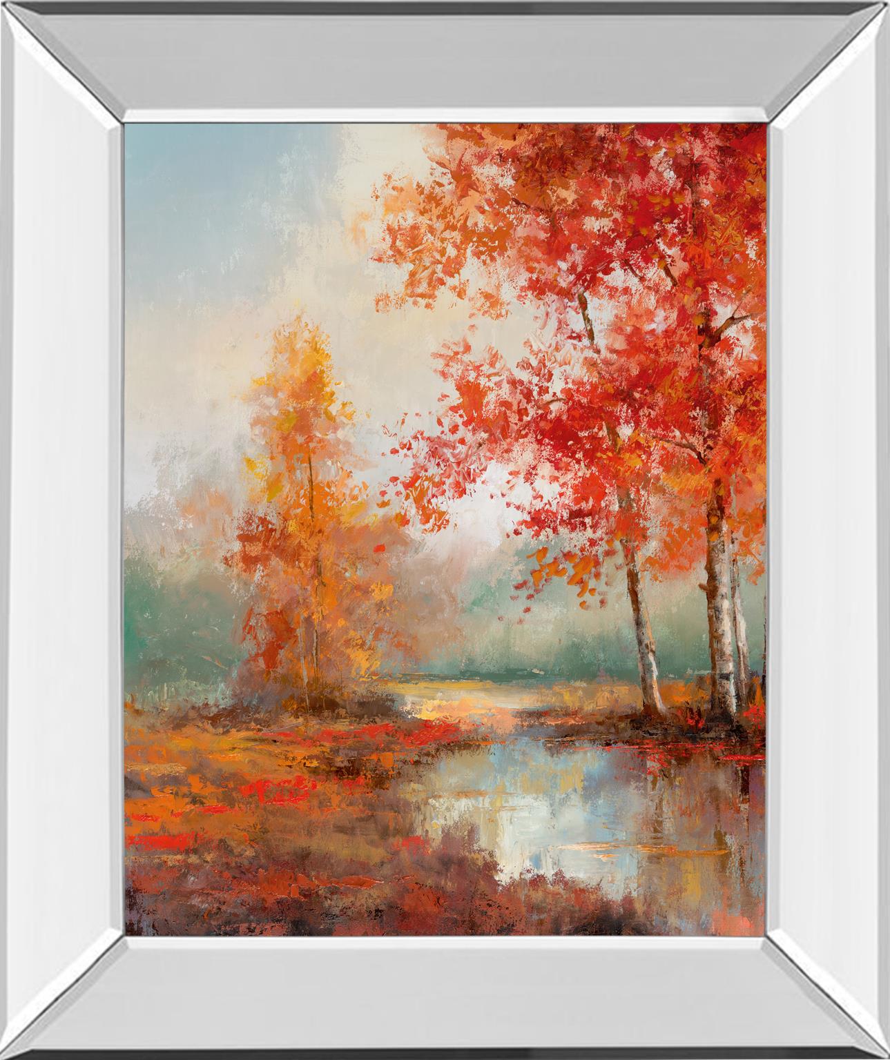 Mirrored Frame Autumns Grace Ii By T.C Chiu 22X26 Mirror Frame Print