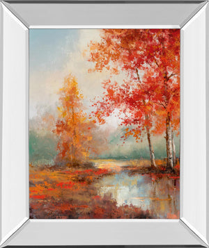 Mirrored Frame Autumns Grace Ii By T.C Chiu 22X26 Mirror Frame Print