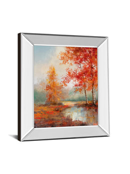 Mirrored Frame Autumns Grace Ii By T.C Chiu 22X26 Mirror Frame Print