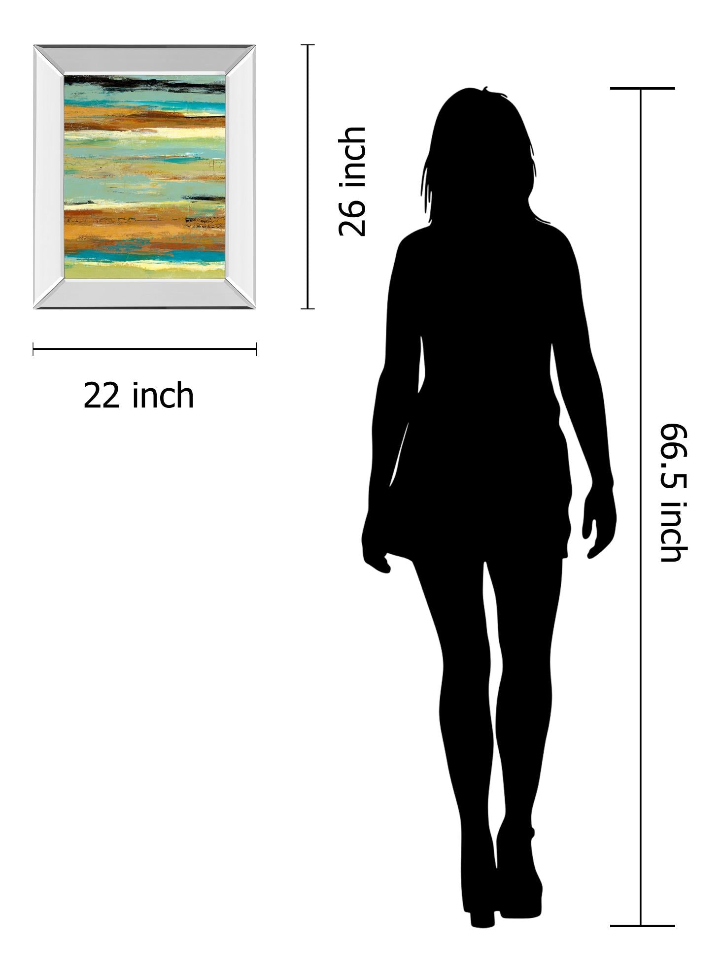 Mirrored Frame Terra Firma I By Maria Donovan 22X26 Mirror Frame Print