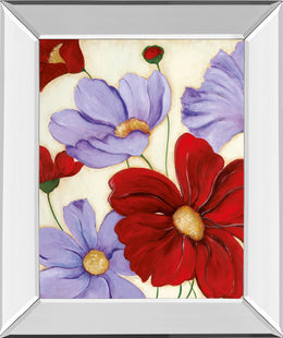 Mirrored Frame Lavender And Red Ii By Tava Studios 22X26 Mirror Frame Print