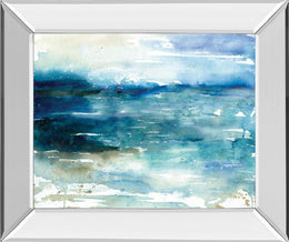 Mirrored Frame Ocean Break I By Carol Robinson 22X26 Mirror Frame Print