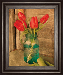 Country Tulips By Anthony Smith 22X26 Framed Print