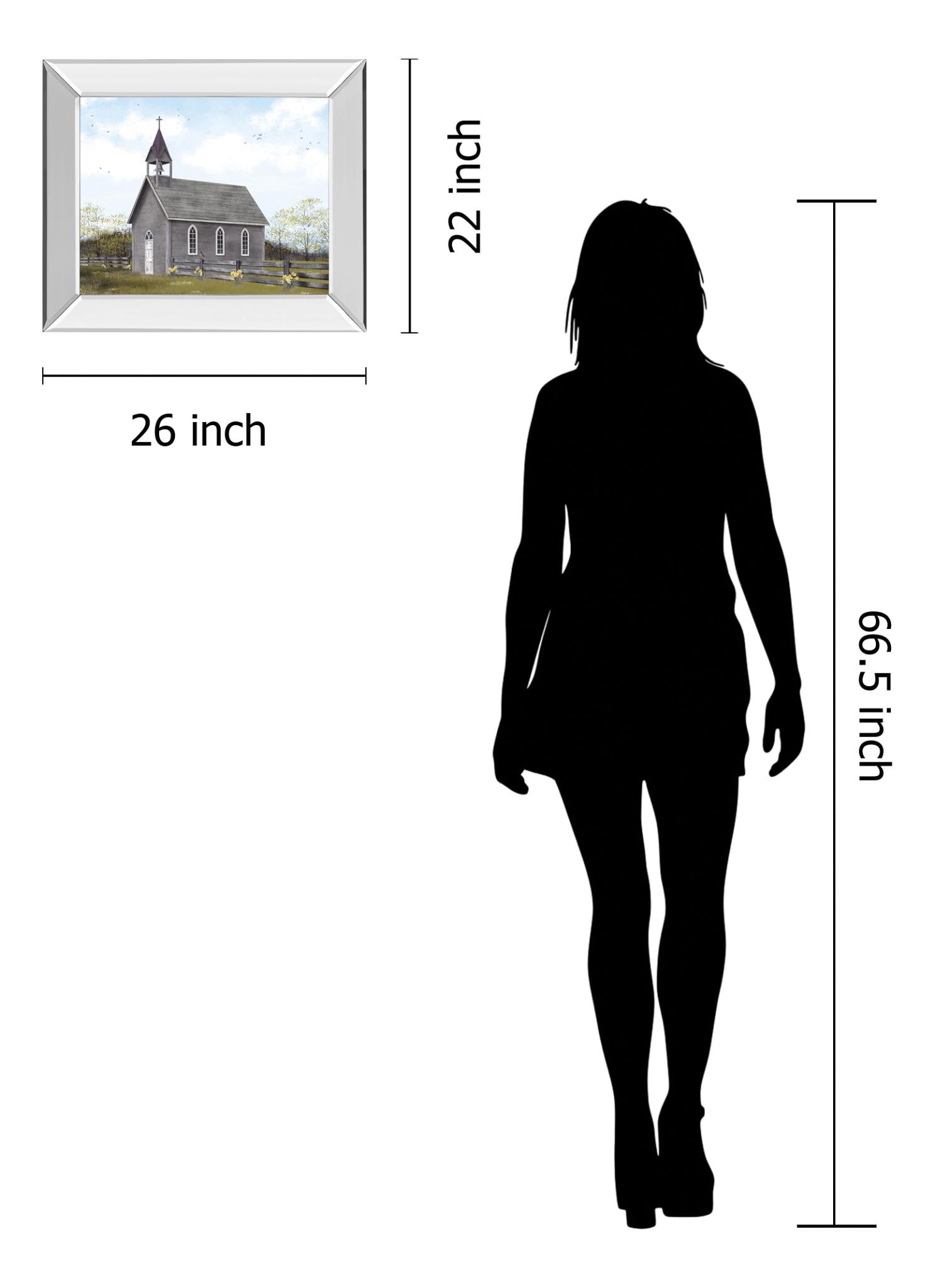 Mirrored Frame He Is Risen By Billy Jacobs 22X26 Mirror Frame Print