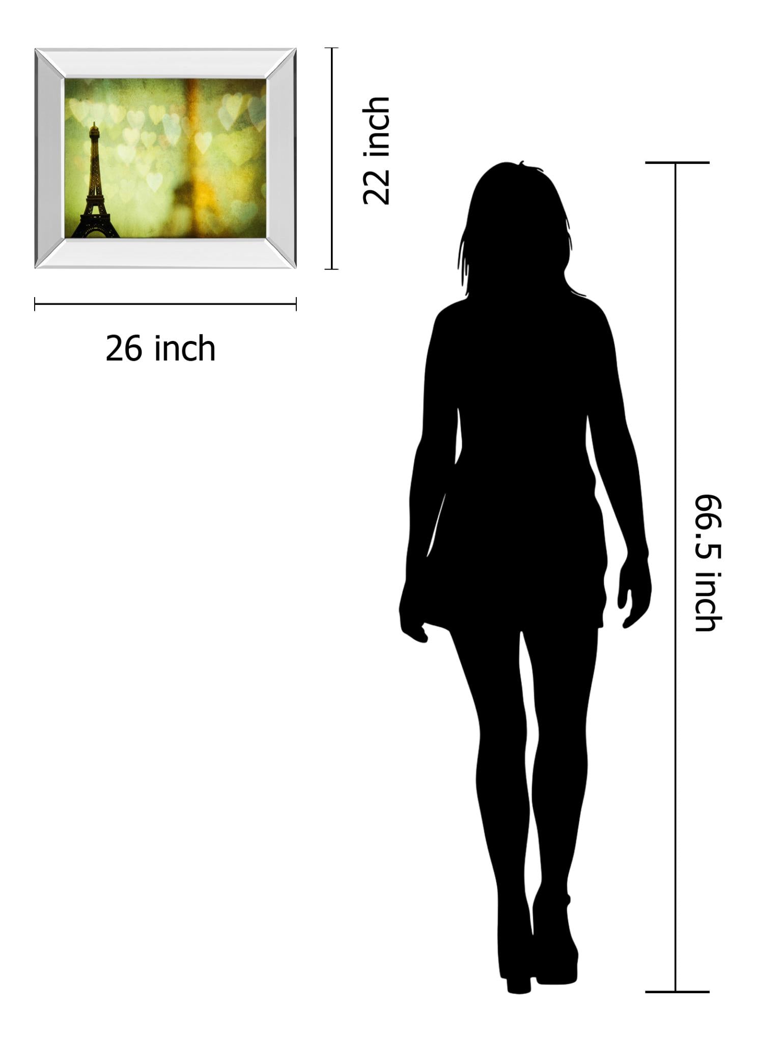 Mirrored Frame Wishful Hearts Ii By Irene Suchucki 22X26 Mirror Frame Print