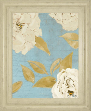 Scripted Poetic Peonies I By Lanie Loreth 22X26 Framed Print