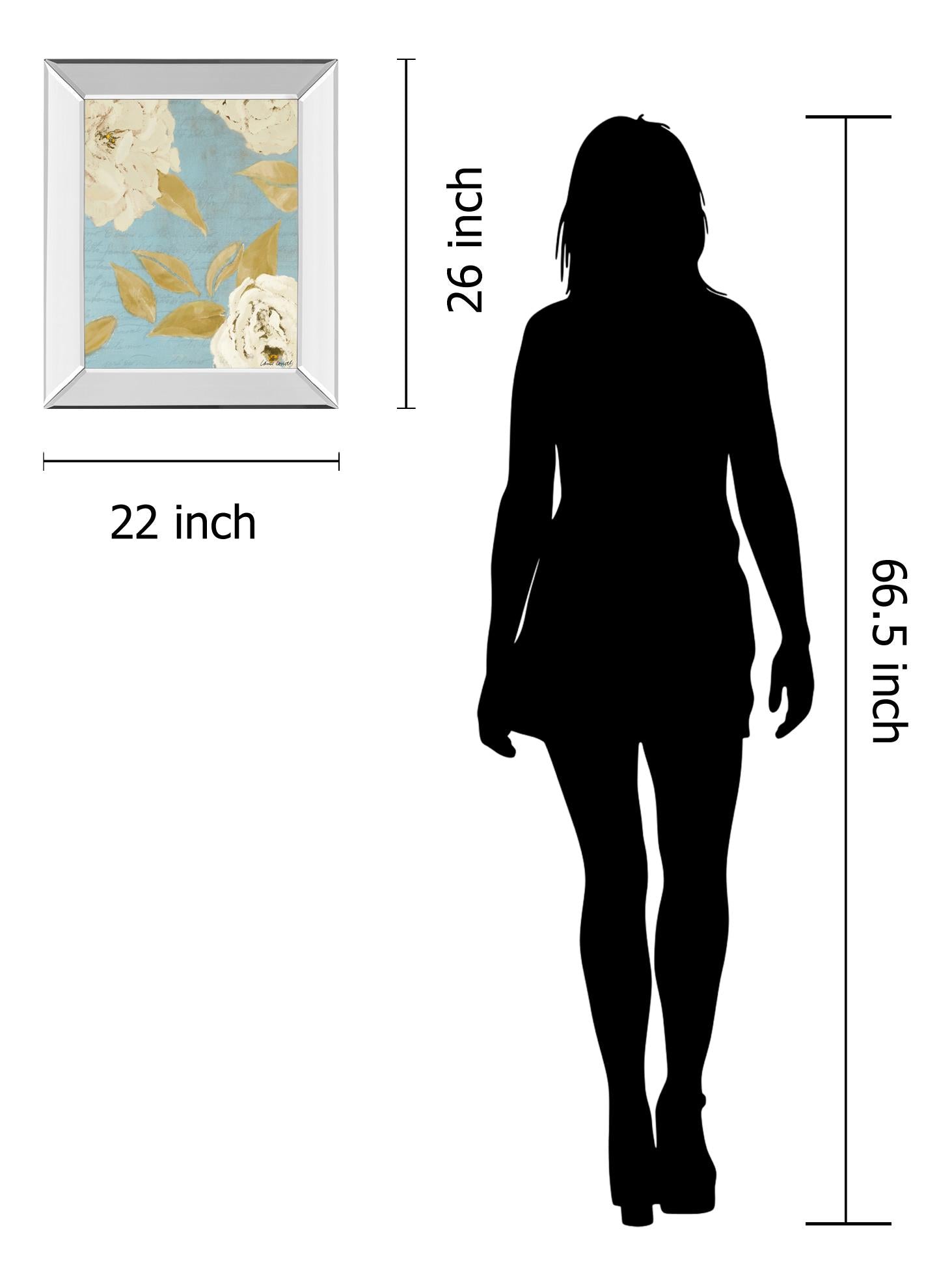 Mirrored Frame Scripted Poetic Peonies I By Lanie Loreth 22X26 Mirror Frame Print