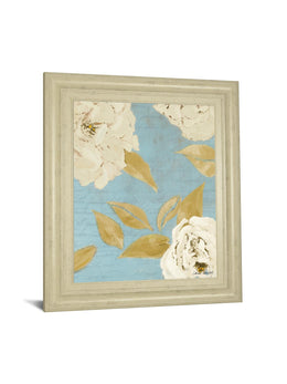 Scripted Poetic Peonies I By Lanie Loreth 22X26 Framed Print