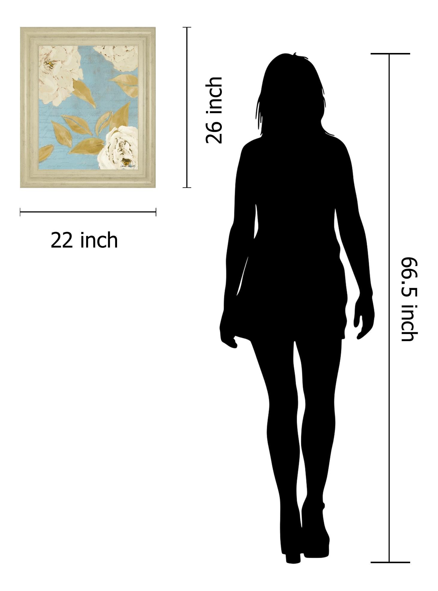 Scripted Poetic Peonies I By Lanie Loreth 22X26 Framed Print