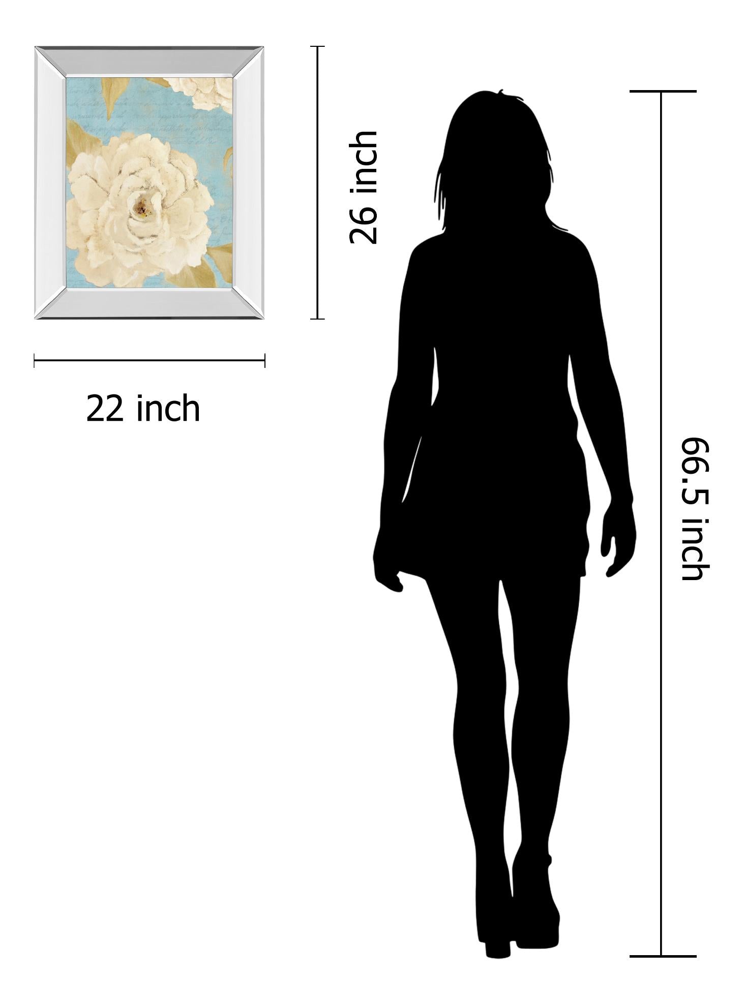 Mirrored Frame Scripted Poetic Peonies Ii By Lanie Loreth 22X26 Mirror Frame Print