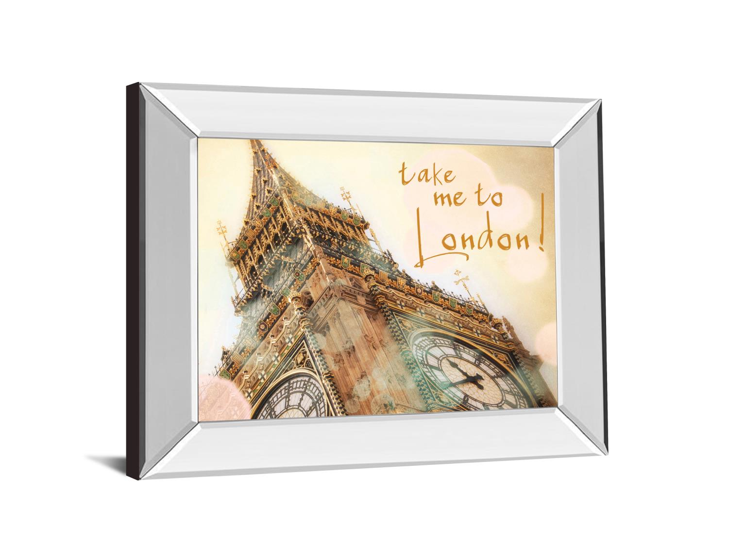 Mirrored Frame Take Me To London By Emily Navas 22X26 Mirror Frame Print