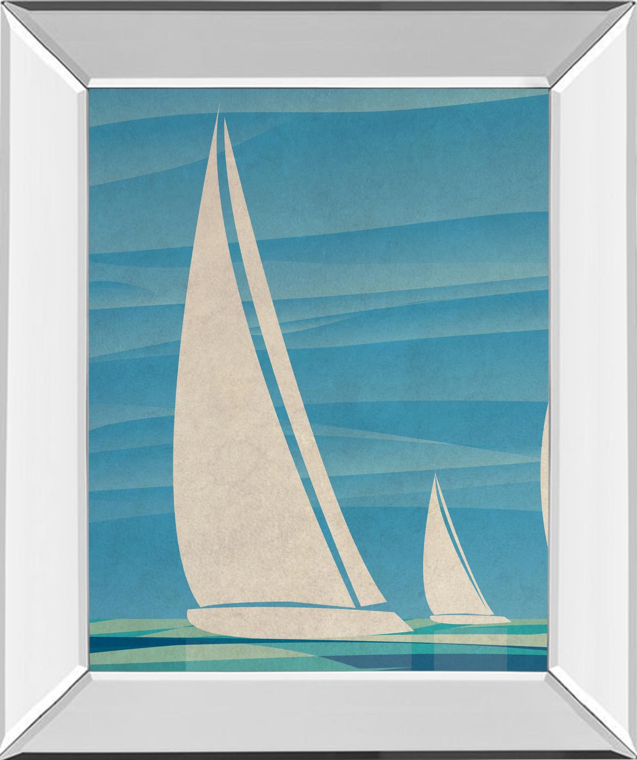 Mirrored Frame Water Journey I By Dan Meneely 22X26 Mirror Frame Print