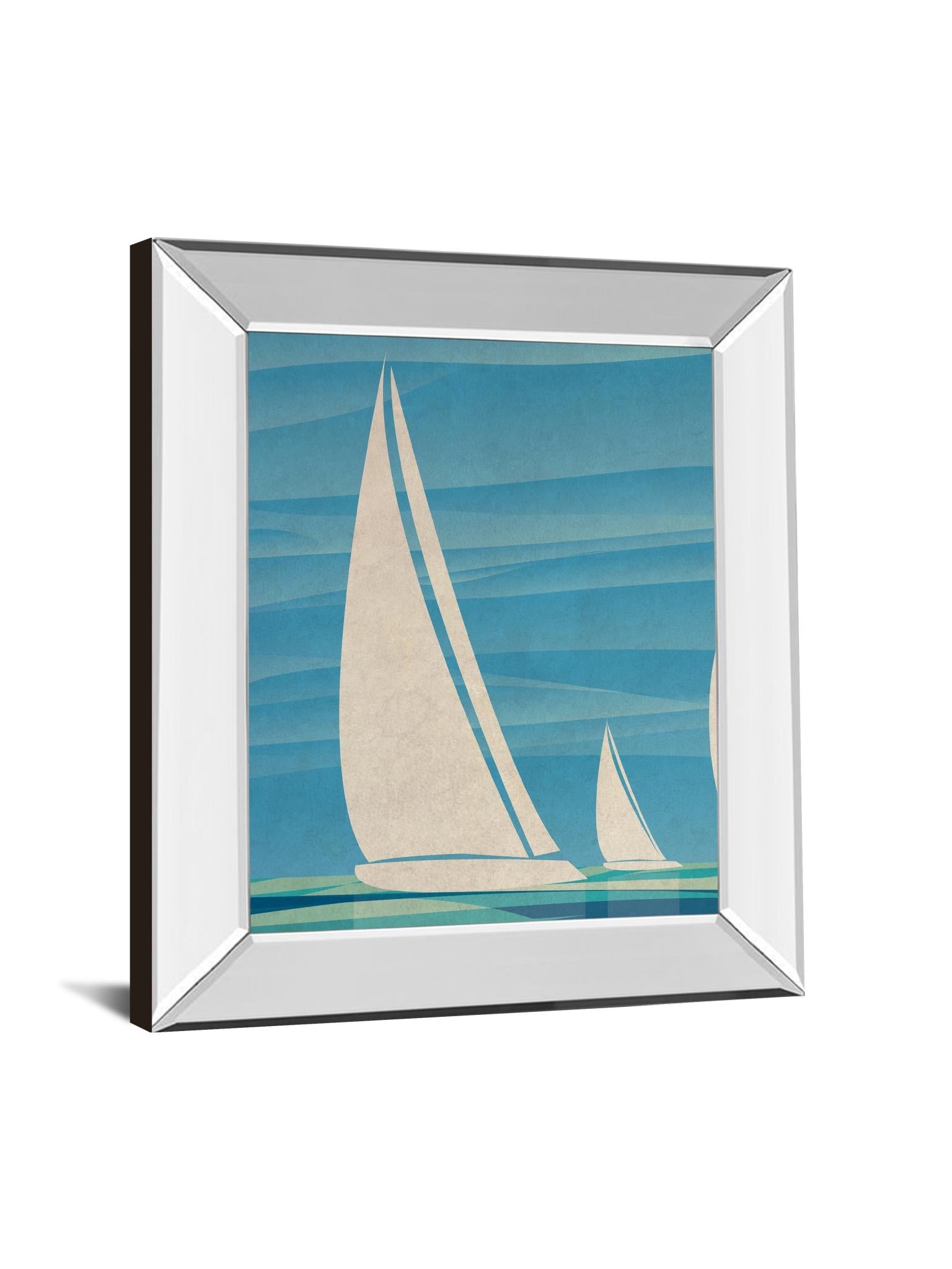 Mirrored Frame Water Journey I By Dan Meneely 22X26 Mirror Frame Print