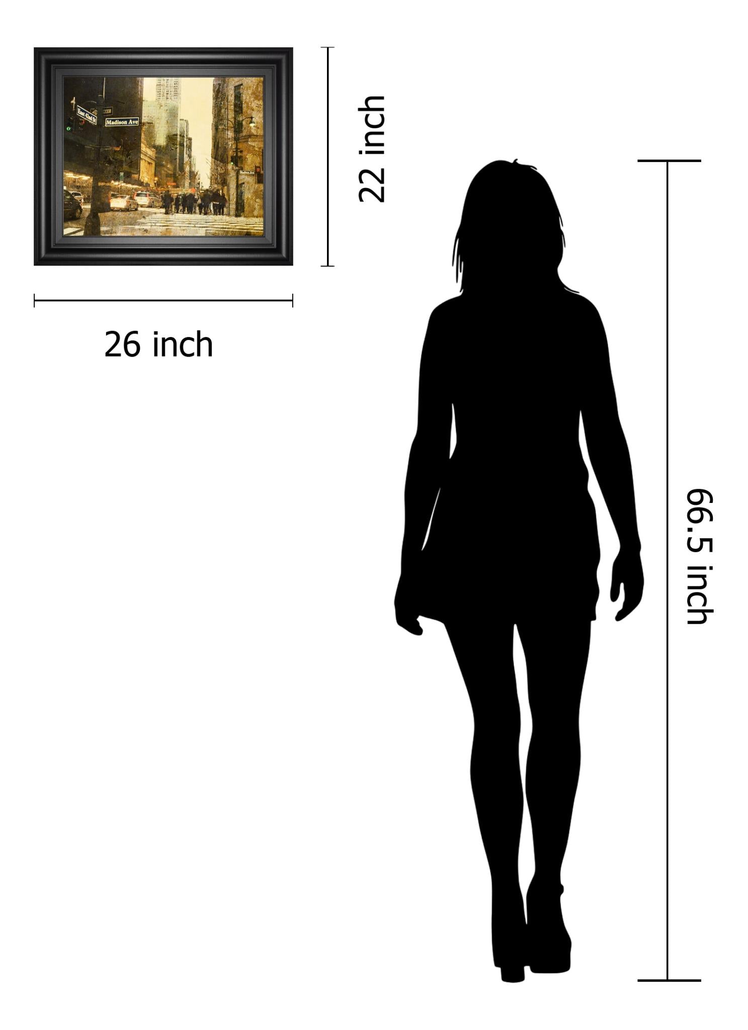 New York Streets By Acosta 22X26 Framed Print