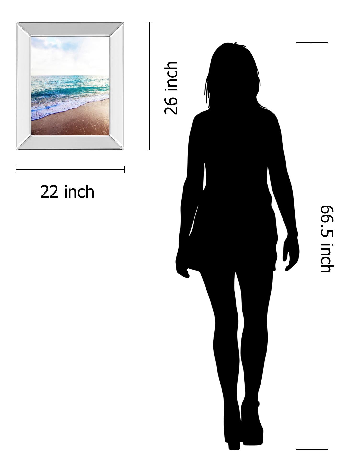 Mirrored Frame Golden Sands Ii By Susan Bryant 22X26 Mirror Frame Print