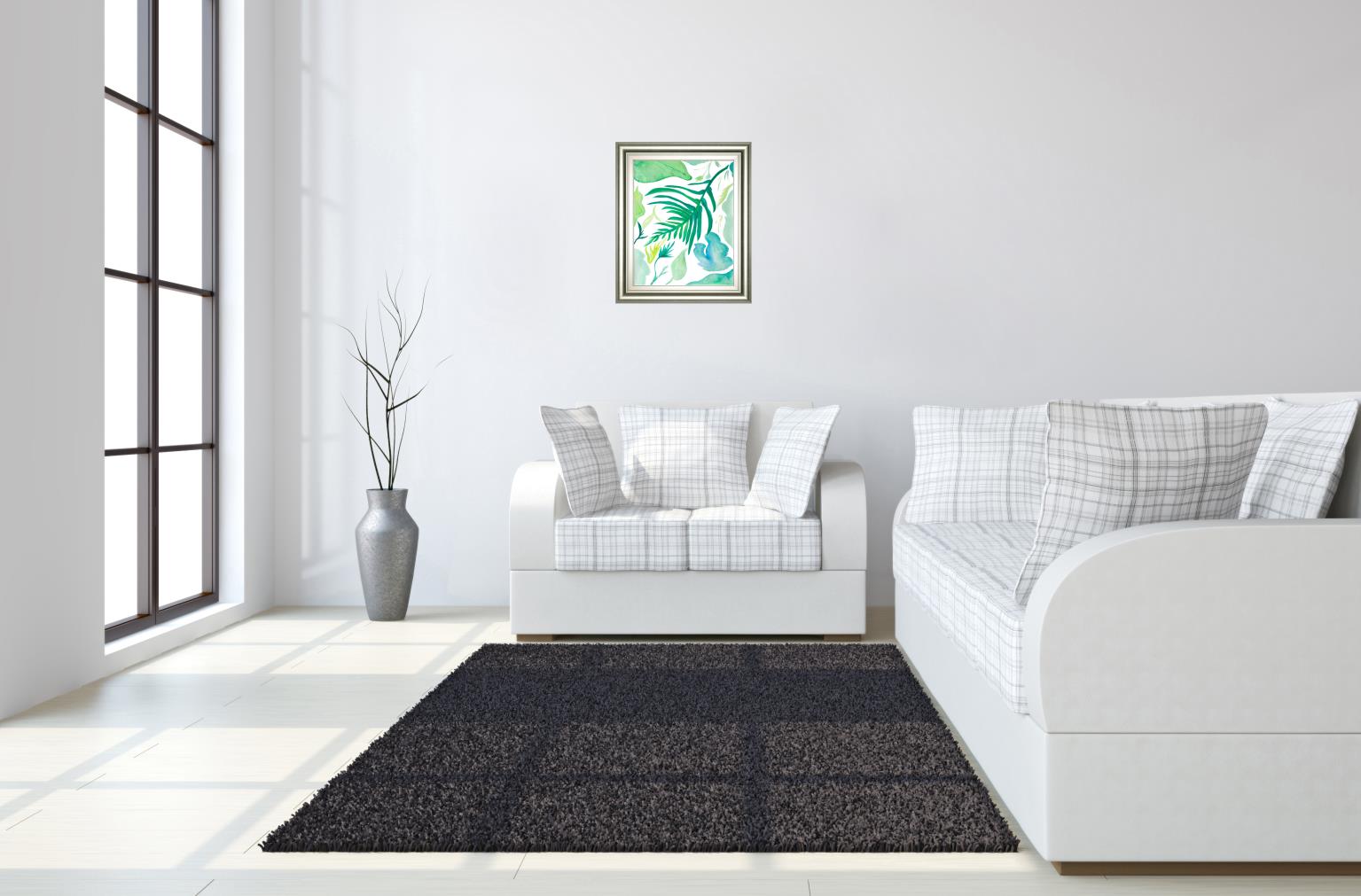 Green Water Leaves I By Kat Papa 22X26 Framed Print