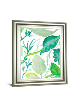 Green Water Leaves Ii By Kat Papa 22X26 Framed Print