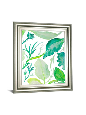 Green Water Leaves Ii By Kat Papa 22X26 Framed Print