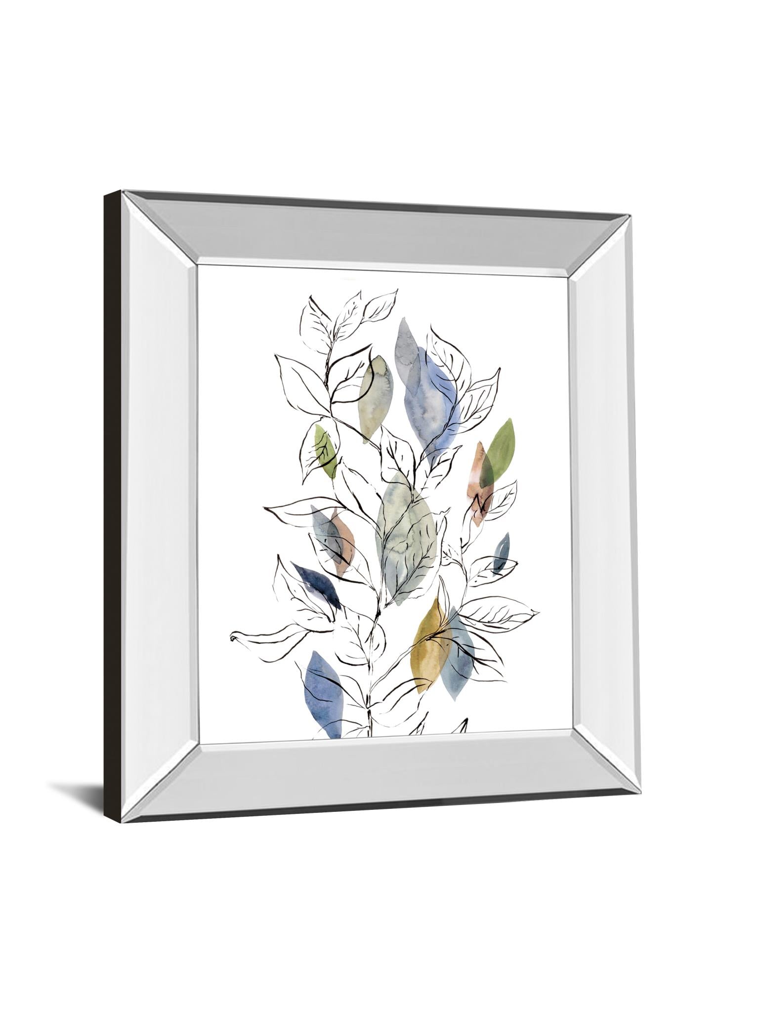 Mirrored Frame Spring Leaves Ii By Meyers, R. 22X26 Mirror Frame Print