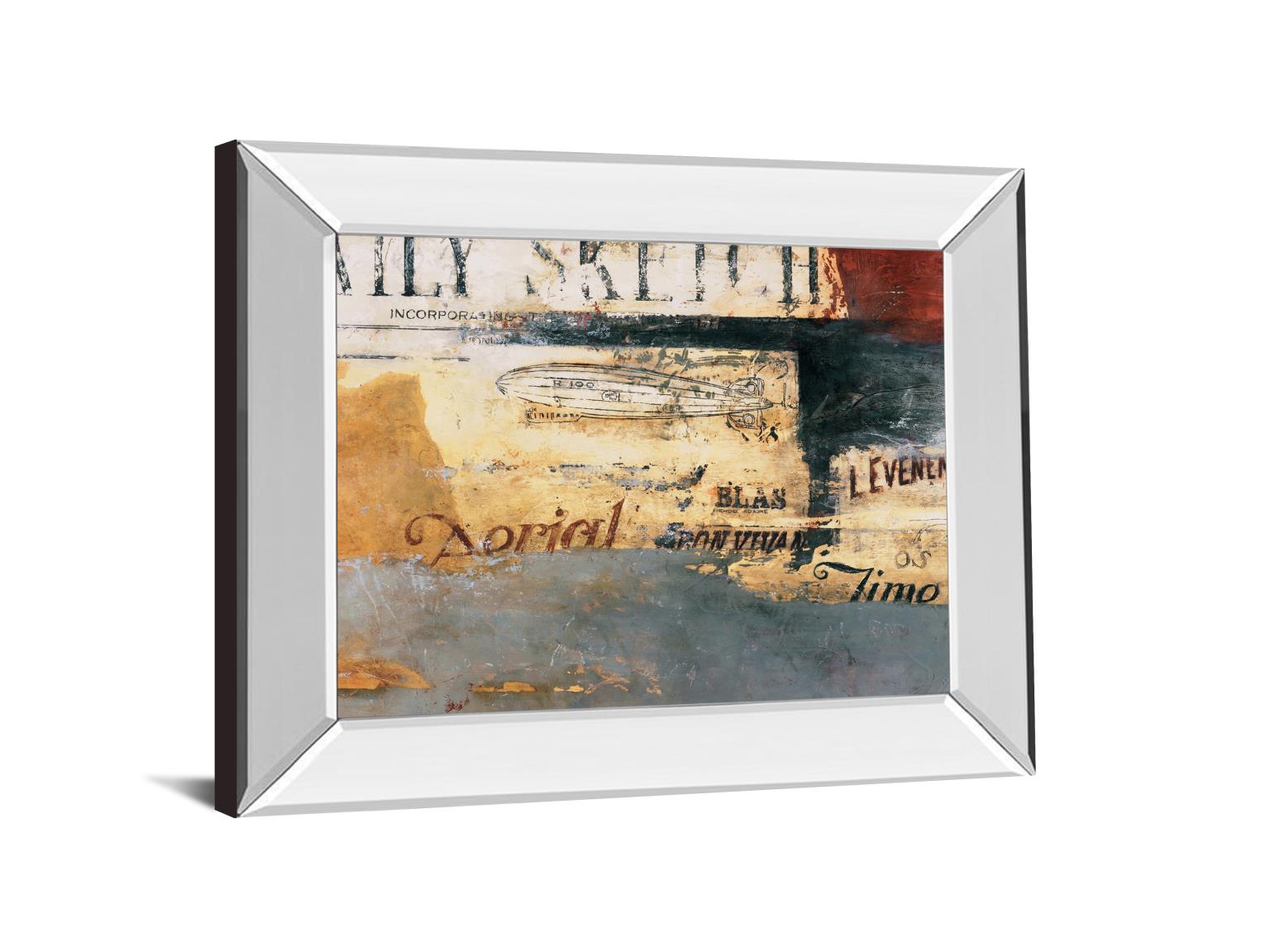 Mirrored Frame Zeppelin By Aliaga, C. 22X26 Mirror Frame Print