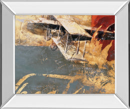 Mirrored Frame Wheels And Wings By Aliaga, C. 22X26 Mirror Frame Print