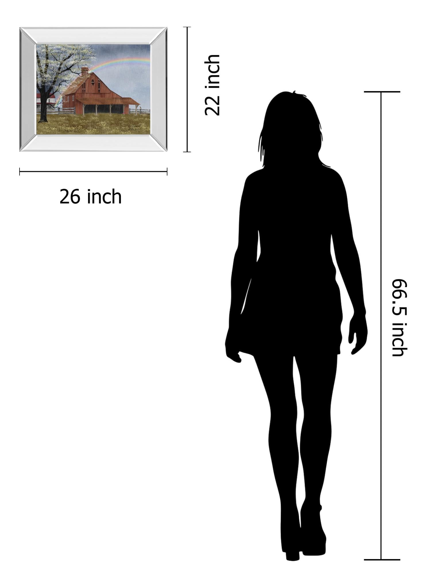 Mirrored Frame His Promise By Billy Jacobs 22X26 Mirror Frame Print