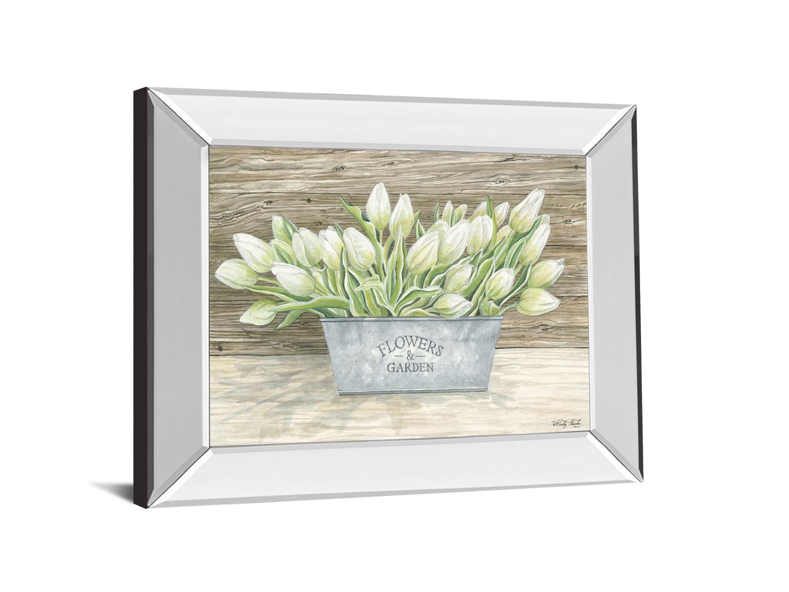 Mirrored Frame Flowers & Garden Tulips By Cindy Jacobs 22X26 Mirror Frame Print