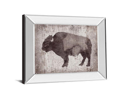 Mirrored Frame Wildness Ii-Timber By Sandra Jacobs 22X26 Mirror Frame Print