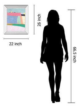 Mirrored Frame Live Coloufully-Patchwork By Joelle Wehkamp 22X26 Mirror Frame Print