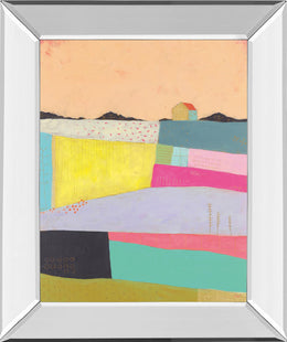 Mirrored Frame Live Coloufully-Applique By Joelle Wehkamp 22X26 Mirror Frame Print