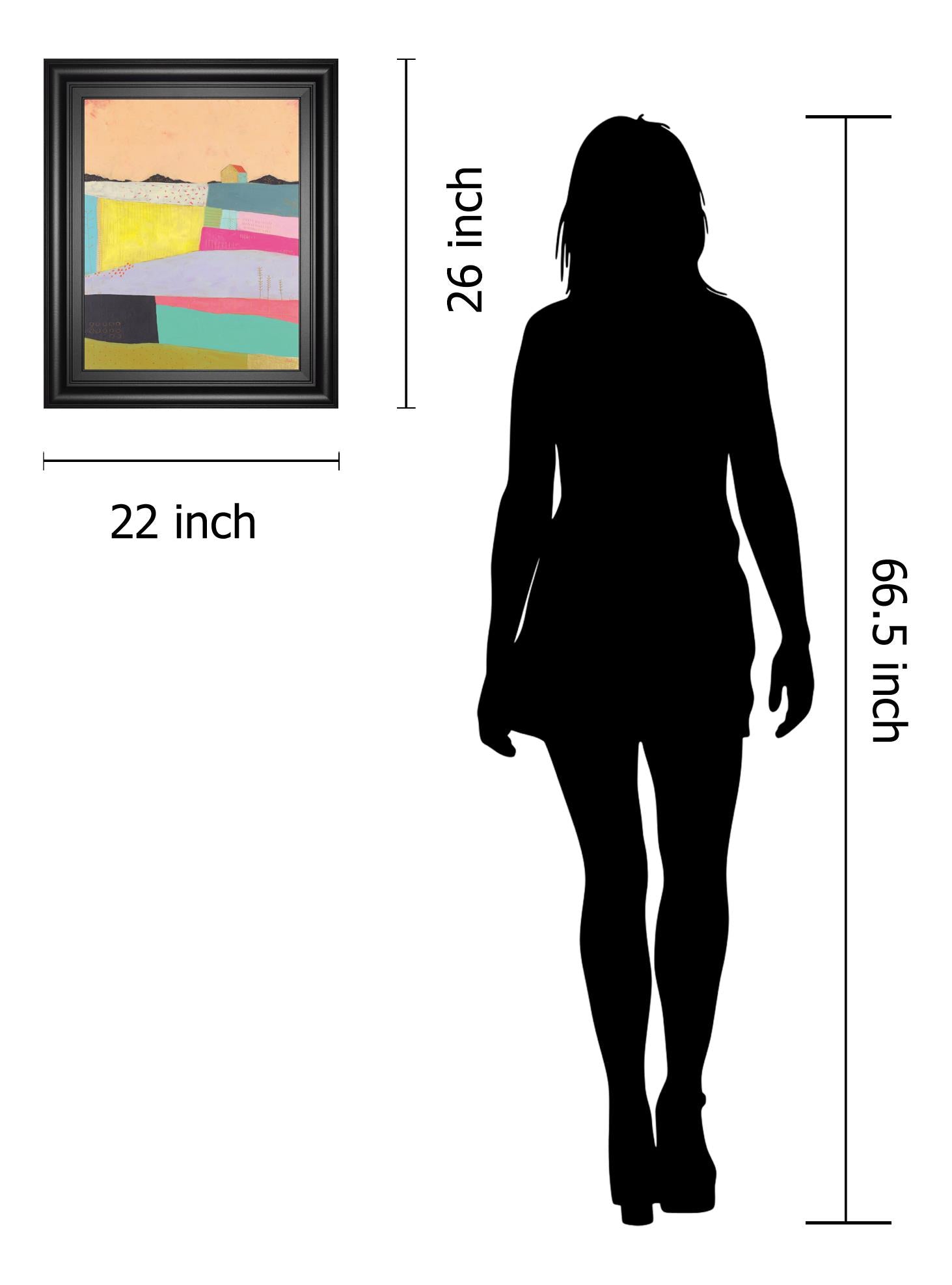 Live Coloufully-Applique By Joelle Wehkamp 22X26 Framed Print