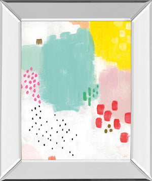 Mirrored Frame Dots  And Colours-Mattie By Joelle Wehkamp 22X26 Mirror Frame Print