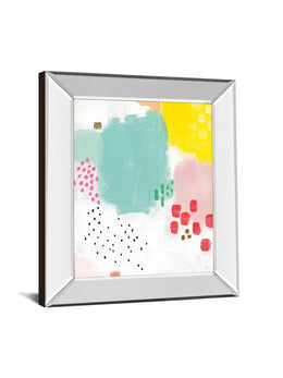 Mirrored Frame Dots  And Colours-Mattie By Joelle Wehkamp 22X26 Mirror Frame Print