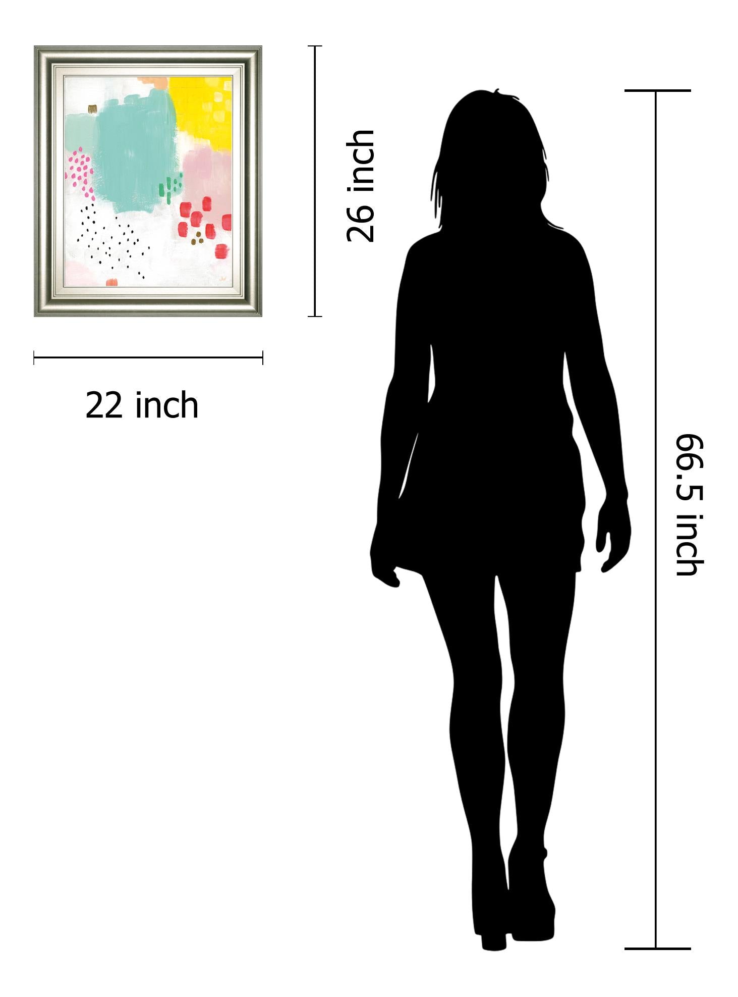 Dots  And Colours-Mattie By Joelle Wehkamp 22X26 Framed Print