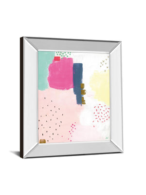 Mirrored Frame Dots  And Colours-Speckle By Joelle Wehkamp 22X26 Mirror Frame Print