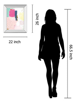 Mirrored Frame Dots  And Colours-Speckle By Joelle Wehkamp 22X26 Mirror Frame Print