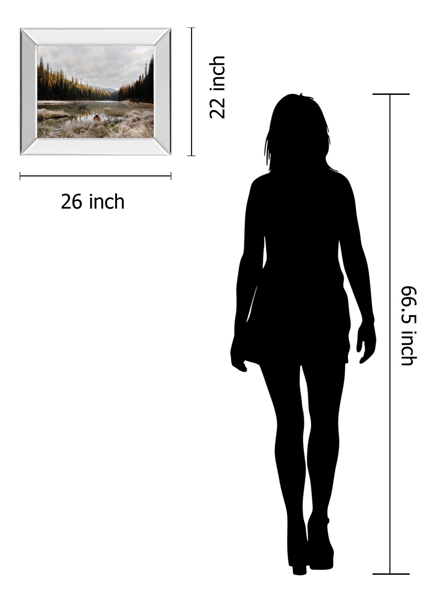 Mirrored Frame Reflecting Nature By Andrew Geiger 22X26 Mirror Frame Print